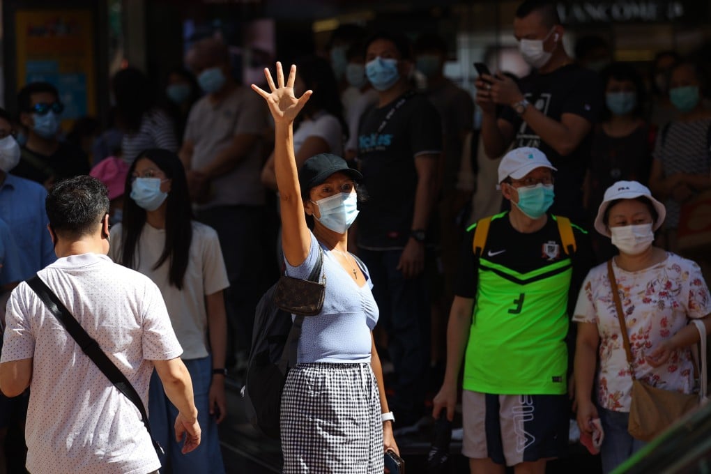 Protesters gather in Hong Kong to voice opposition against the national security legislation on the weekend before the law is expected to be passed. Photo: EPA-EFE