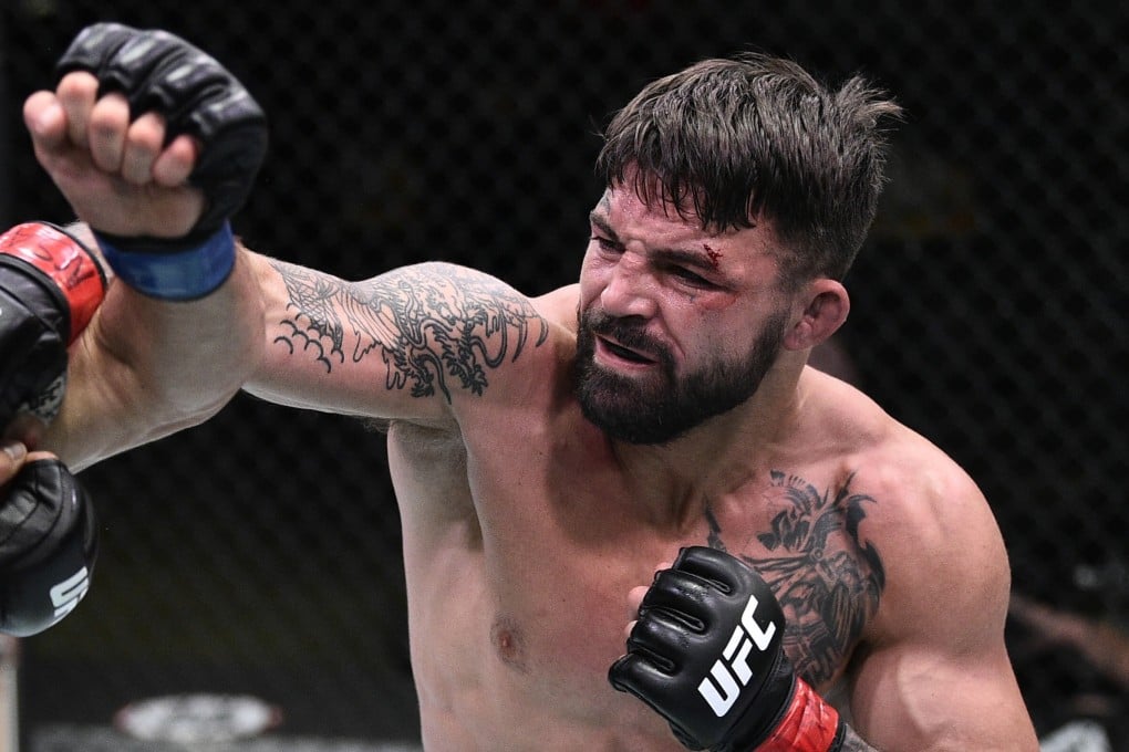 Welterweight Mike Perry beats Mickey Gall at UFC Vegas 4 at the Apex Arena in Las Vegas. Photo: USA Sport Today