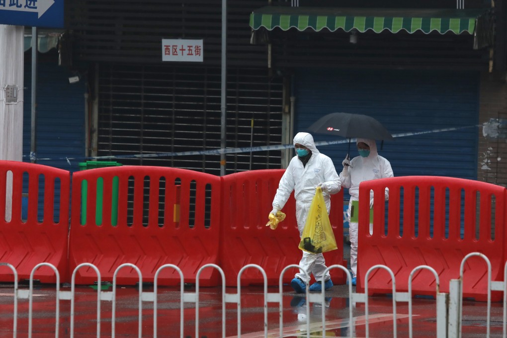 The Huanan seafood market in Wuhan, central China’s Hubei province, was the site of the first outbreak of the new coronavirus. Photo: Simon Song