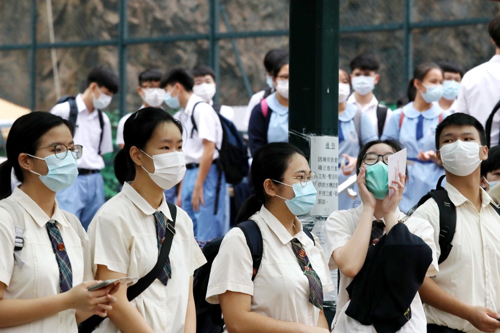 Students from various schools demonstrate to mark the first anniversary of Hong Kong’s anti-government protests in Kwun Tong on June 9. Photo: Nora Tam