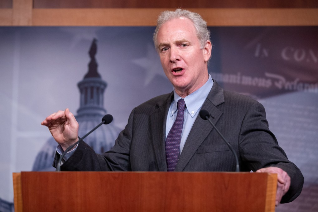 Senator Chris Van Hollen, a Democrat from Maryland, helped introduce the Hong Kong Autonomy Act. Photo: Amanda Andrade-Rhoades/Bloomberg