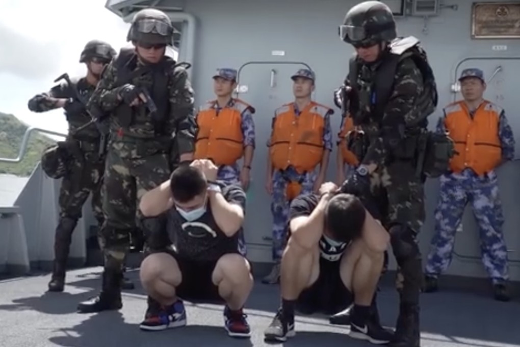 The focus of the PLA drill was intercepting fugitives trying to flee by boat. Photo: Weibo