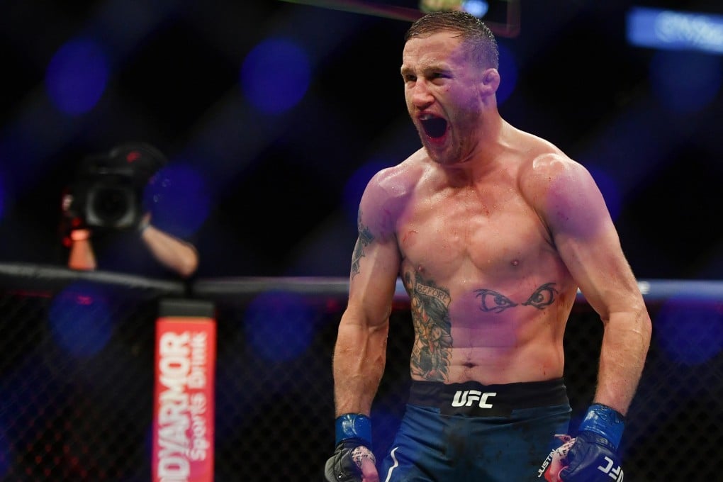 Justin Gaethje is taking a bit of a beating from his training partner Kamaru Usman. Photo: USA TODAY Sports