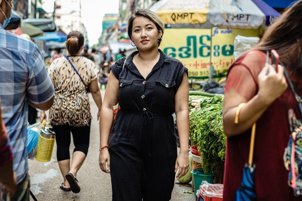 Hnin Yee Htun in a market in Yangon, Myanmar. She overcame separation from her family during Burma’s 8888 Uprising and life as a refugee to be a successful culinary director, specialising in traditional Burmese food. Photo: Kenji Photography