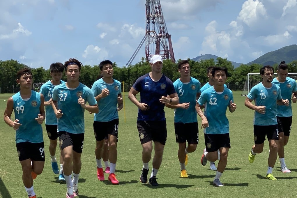 R&F start their first practice session at Tseung Kwan O Football Training Centre for when the season resumes. Photo: Chan Kin-wa