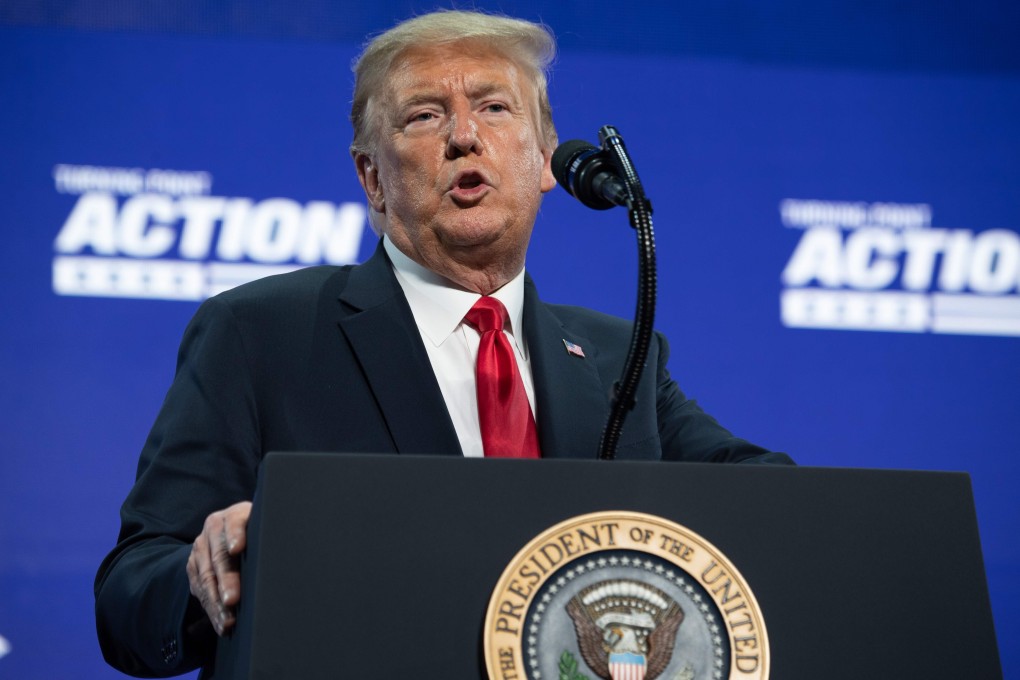 US President Donald Trump speaks during a campaign event in Phoenix, Arizona, in June. Photo: AFP