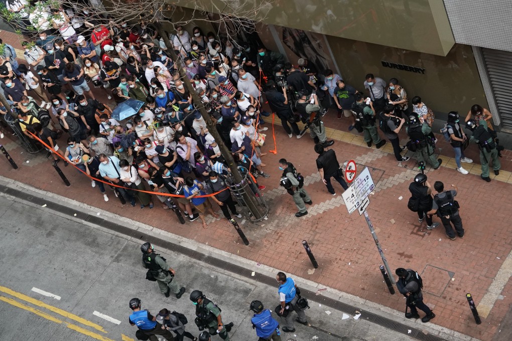 Three customs officials were among the estimated 370 Hongkongers arrested during a July 1 protest against the new national security law. Photo: Felix Wong