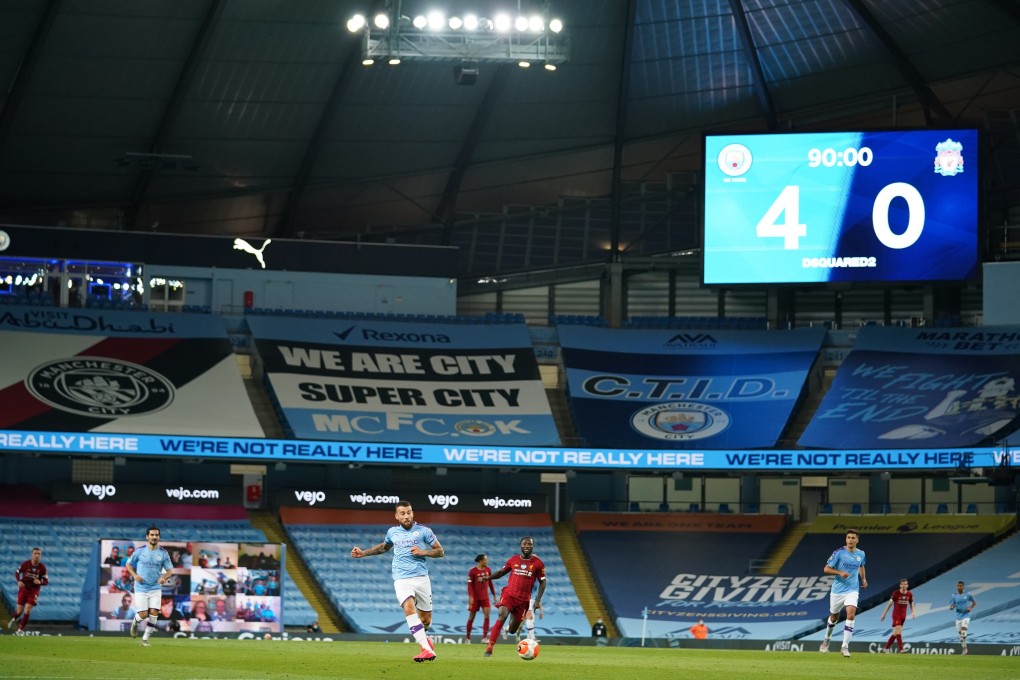 Manchester City ran out 4-0 winners against newly crowned English champions Liverpool. Photo: EPA