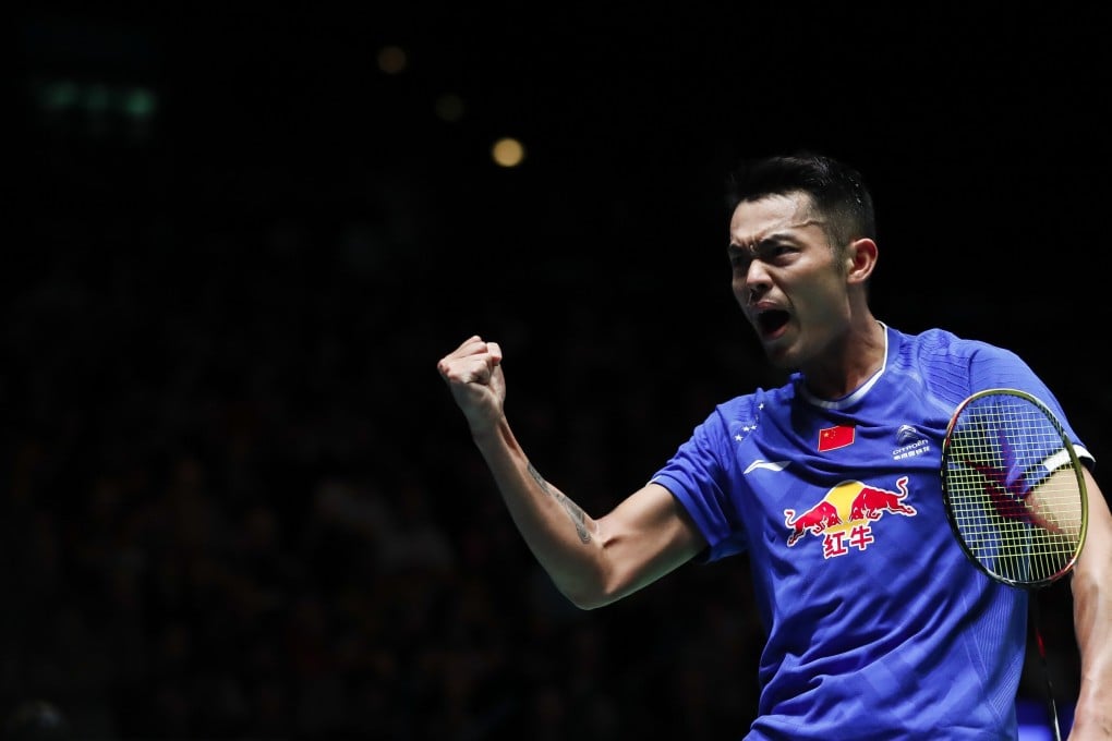 China’s Lin Dan after beating Dane Viktor Axelsen in the 2017 All England quarter-finals. Photo: Xinhua
