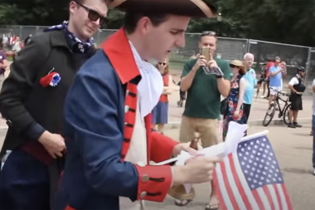 Activists at the Les Mis flash mob. Photo: YouTube