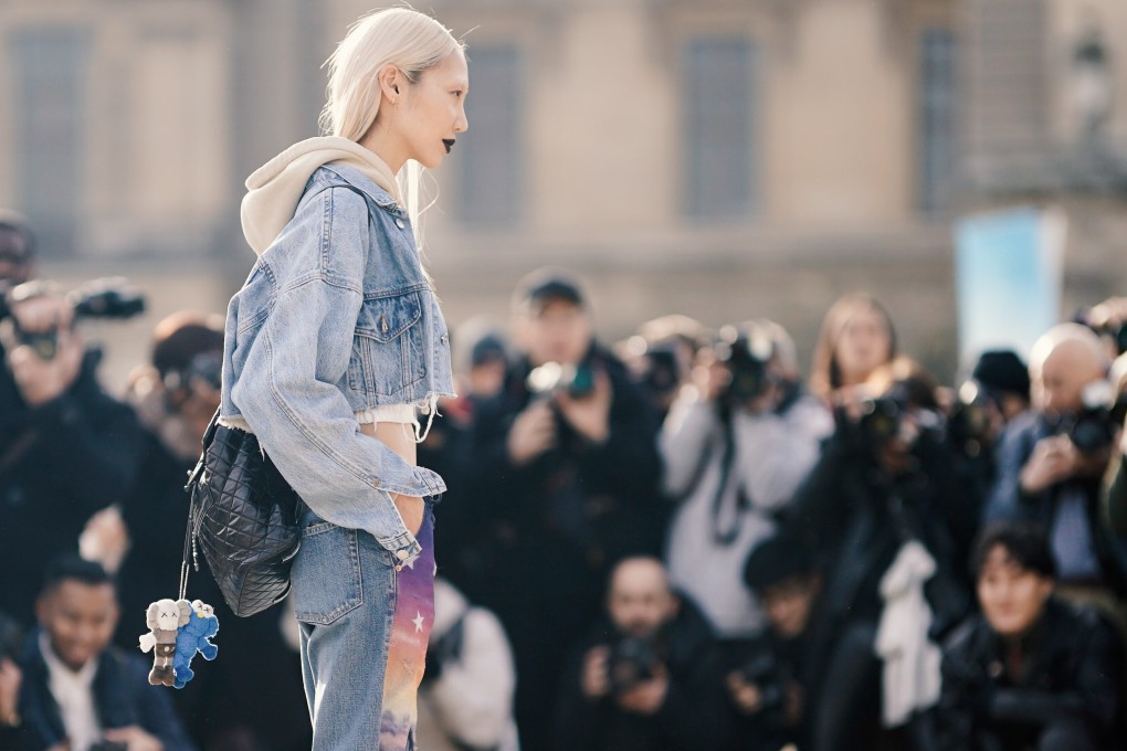 Korean-American model and DJ Park Soo-joo during Paris Fashion Week in January, 2019. With fashion weeks cancelled or forced online, the parades of street style outside brands’ catwalk shows have stopped for now. Photo: Getty Images