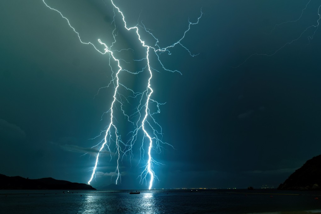 Stunning lightning bolts flash above Cheung Chau in Hong Kong. There are a few useful tips to remember when taking photographs in different types of weather. Photo: Martin Williams