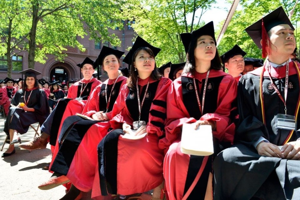 Students at Yale University in the US. Chinese students are one of the main sources of international students at universities around the world, and lower numbers of them could have a serious impact on local luxury retailers.