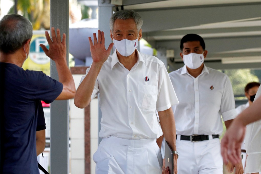 Singapore Prime Minister Lee Hsien Loong of the ruling People’s Action Party arrives at a nomination centre ahead of the general election. Photo: Reuters