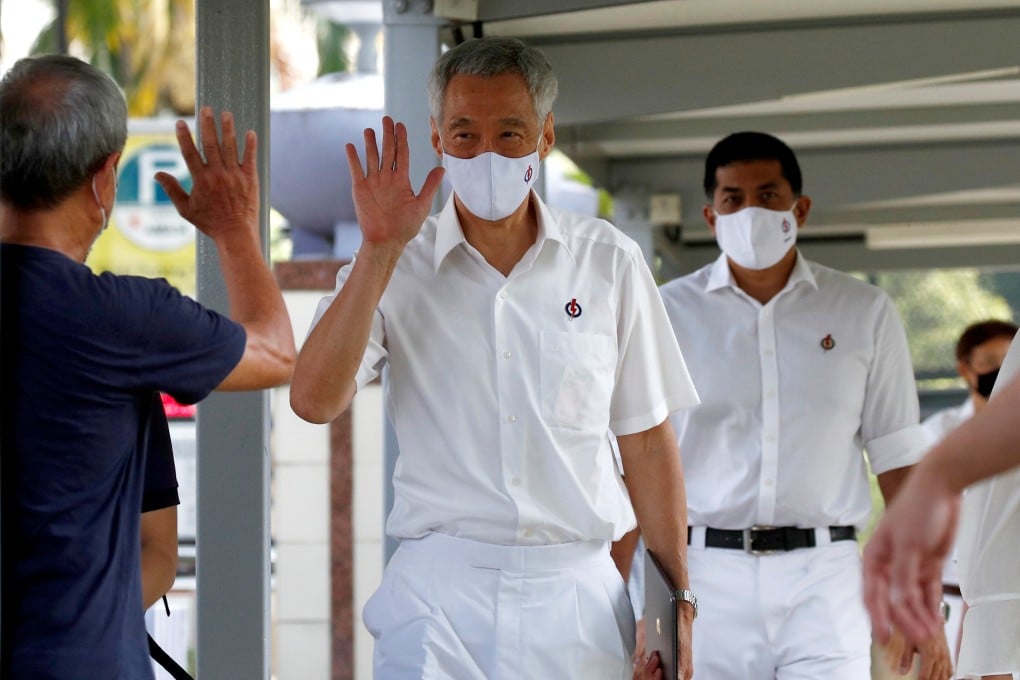 Singapore Prime Minister Lee Hsien Loong of the ruling People’s Action Party arrives at a nomination centre ahead of the general election. Photo: Reuters