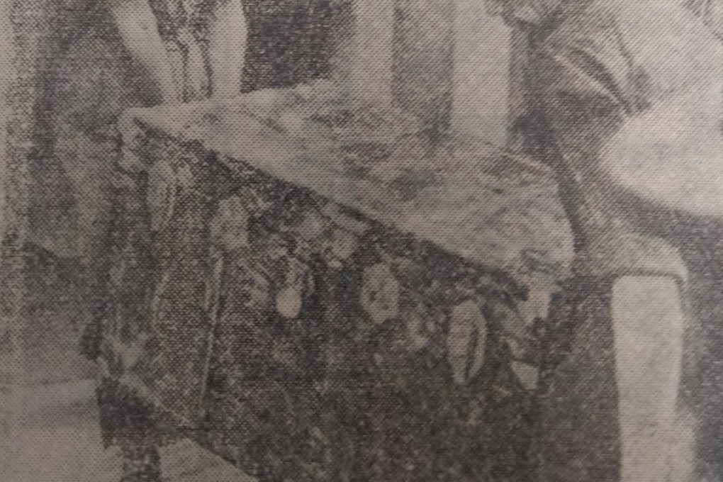 The trunk that contained the dismembered remains of Pao Koon-tat. Photo: courtesy of Wah Kiu Yat Po