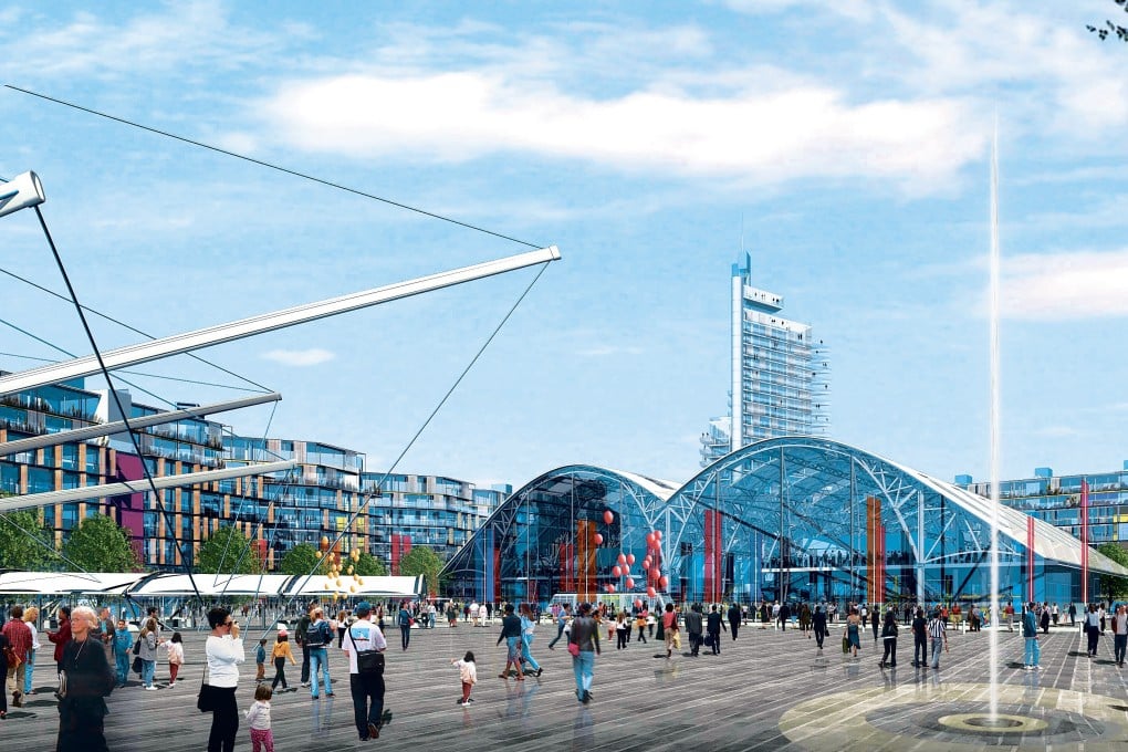 Artist’s impression of the proposed Convoys Wharf redevelopment beside the River Thames. Photo: Richard Rogers Partnerships/ Melon Studios