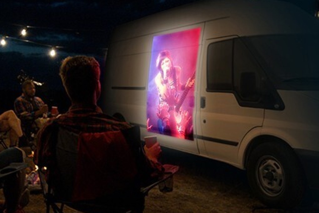 The Acer C250i projector is aimed at smartphone users and automatically adjusts for vertical or horizontal projection. Photo: Acer