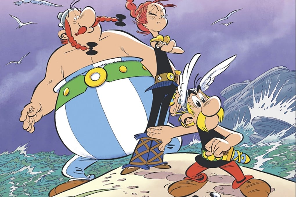 Detail from the cover of The Chieftain’s Daughter, the latest in the series of French comic books about the adventures of Asterix, a mythical Gaul living in 50BC Europe. The series is being republished in a new English translation aimed at American readers. Photo: AP