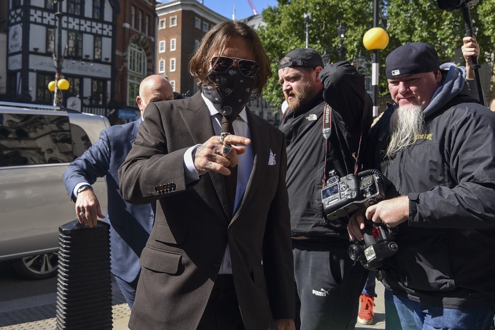 Johnny Depp arrives at the High Court in London on Friday. Photo: AP