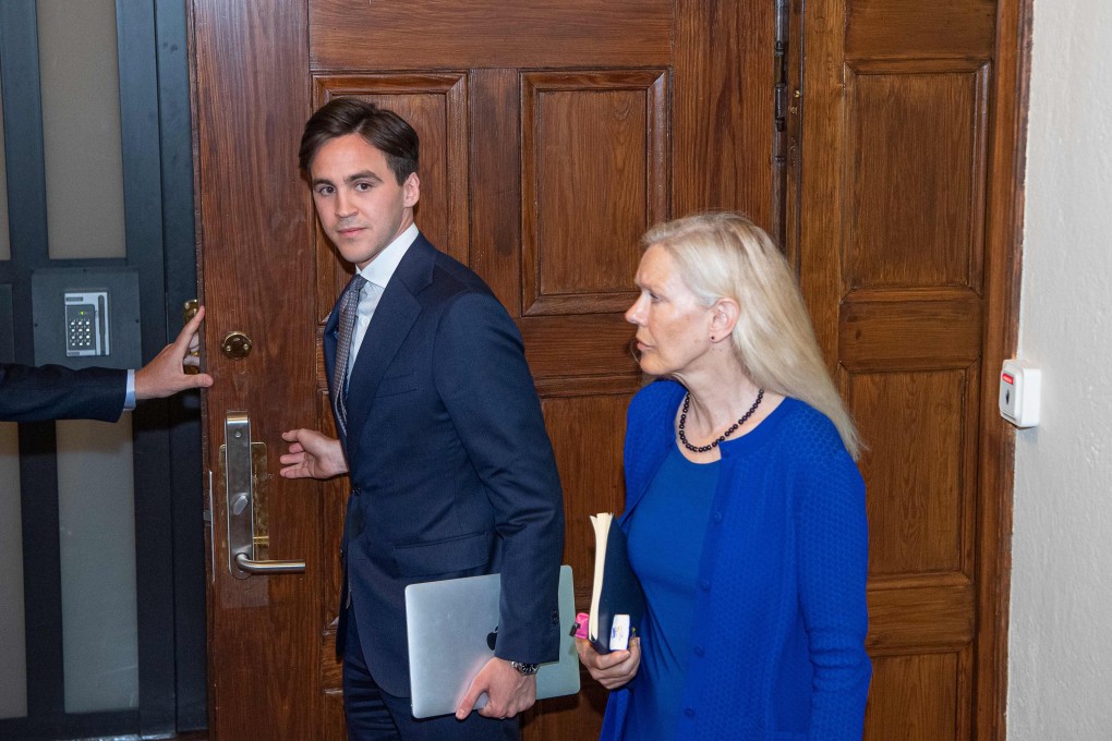 Ex-Swedish ambassador to China Anna Lindstedt arrives at the district court in Stockholm. Photo: AFP