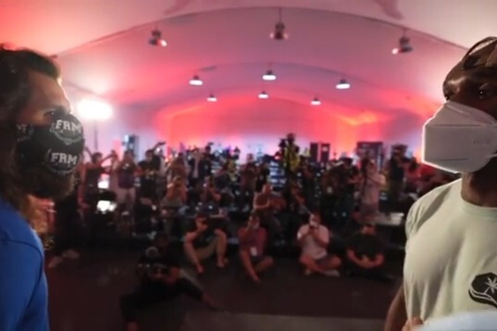 Jorge Masvidal and Kamaru Usman face off ahead of UFC 251. Photo: Instagram