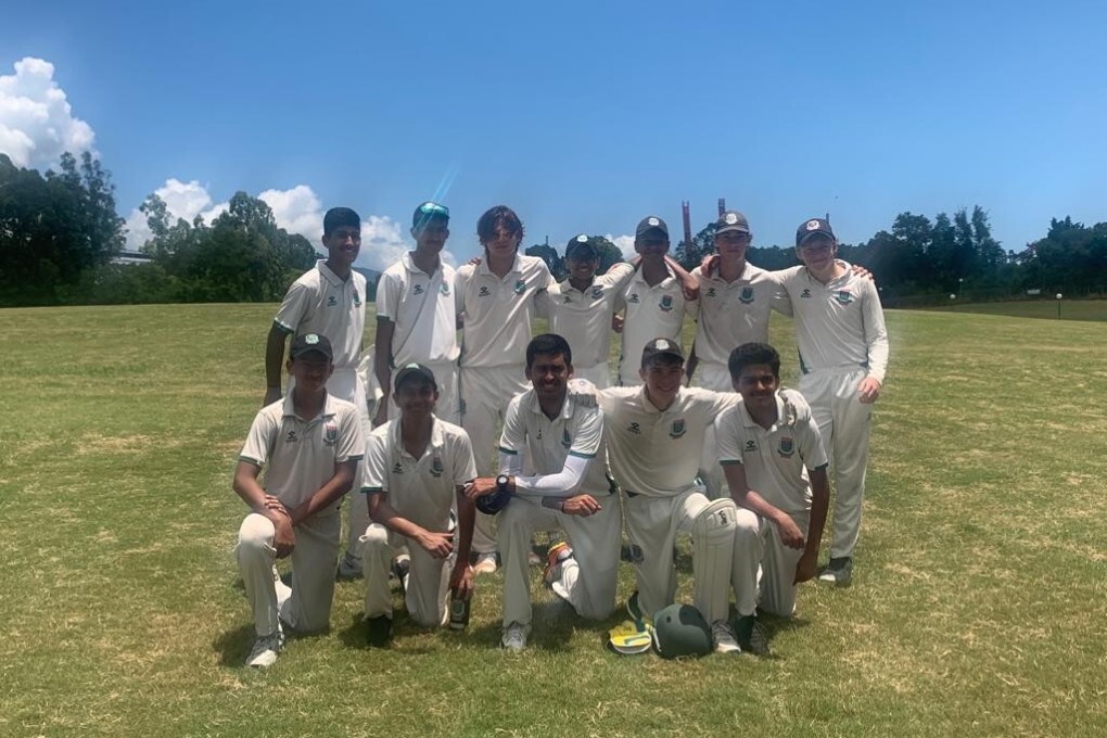 The Kowloon Cricket Club under-19 team before their opening match in the 50-over Cup at Gin Drinker’s Bay. Photo: Cricket Hong Kong