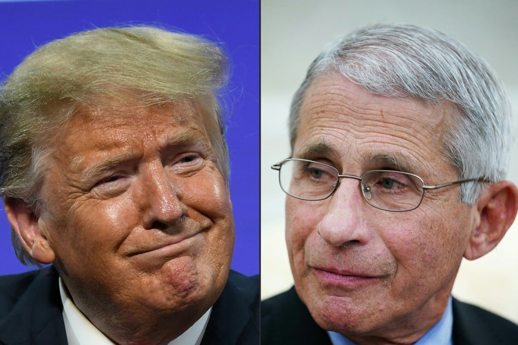 US President Donald Trump has said he “likes” Anthony Fauci, director of the National Institute of Allergy and Infectious Diseases, amid signs of an ongoing rift between the two men. Photo: AFP