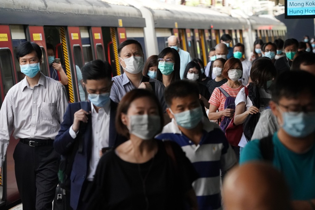 Commuters face a HK$5,000 fine if they don’t wear masks. Photo: Felix Wong