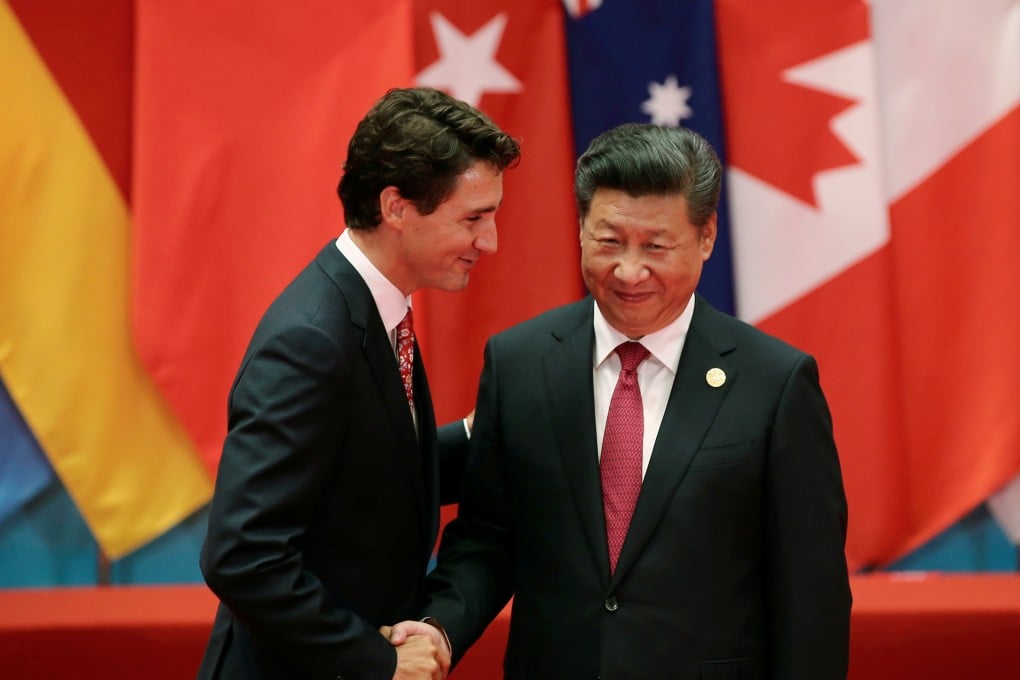 Chinese President Xi Jinping shakes hands with Canadian Prime Minister Justin Trudeau during the G20 Summit in 2016. His government has stalled a decision on whether to ban Huawei from Canada’s 5G networks. Photo: Reuters