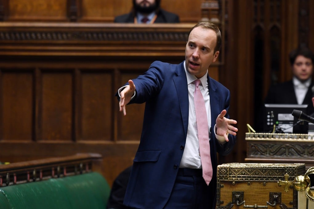 Britain’s Health Secretary Matt Hancock. Photo: Reuters