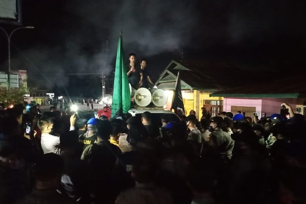 The protests against Chinese workers in Southeast Sulawesi, Indonesia, started in March. Photo: Sulkarnain