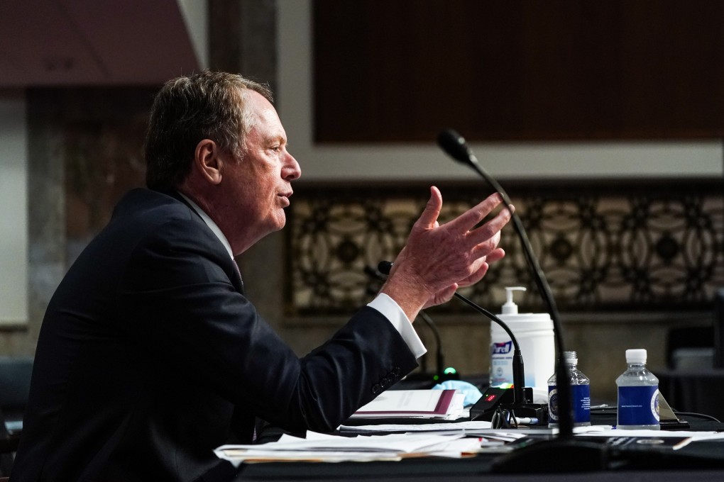 US Trade Representative Robert Lighthizer speaking at a Senate Finance Committee hearing. Photo: EPA-EFE
