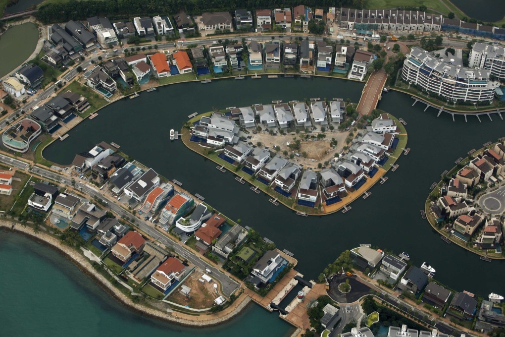 An aerial view of Sentosa Cove in Singapore. Photo: Reuters