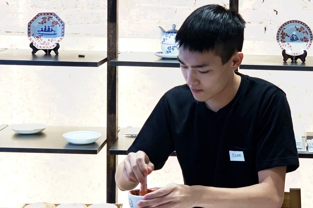 Dixon Ngai teaches the basic techniques of painting on porcelain at Crafts on Peel, in Central. Photo: courtesy of Crafts on Peel