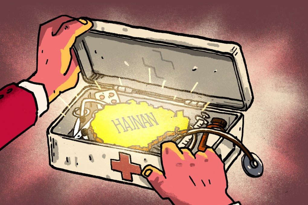 As part of its ambitious plan to turn the island into a free-trade port, Beijing has established a special health care zone to capitalise on the growing medical tourism market. Illustration: Kuen Lau