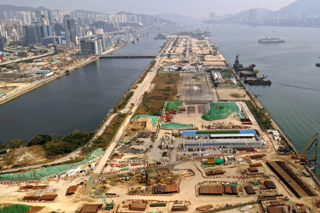 The former Kai Tak runway site in January 2019. Photo: Martin Chan