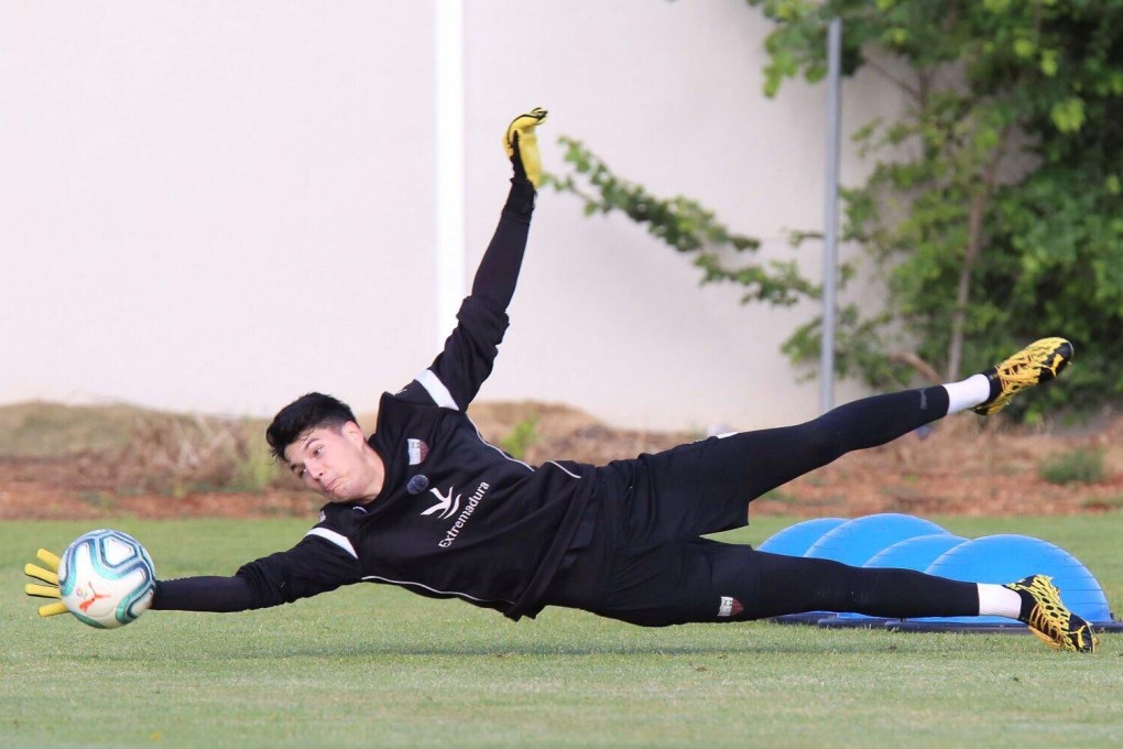 Japan U-23s footballer Louis Yamaguchi trains ahead of Extremadura UD's last six matches of the Segunda Division season. Photo: Handout