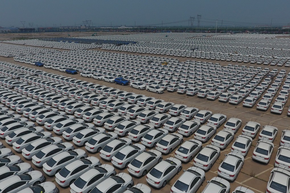 A car logistics base in Tangshan seaport economic development zone in Tangshan City, north China's Hebei Province. Photo: Xinhua