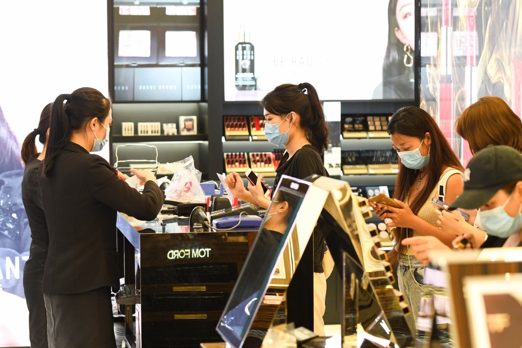 A duty-free shop in Haikou, capital of China’s southern Hainan province. Consumer demand is still weak after the coronavirus roiled China’s economy and led to lockdowns earlier this year. Photo: Xinhua