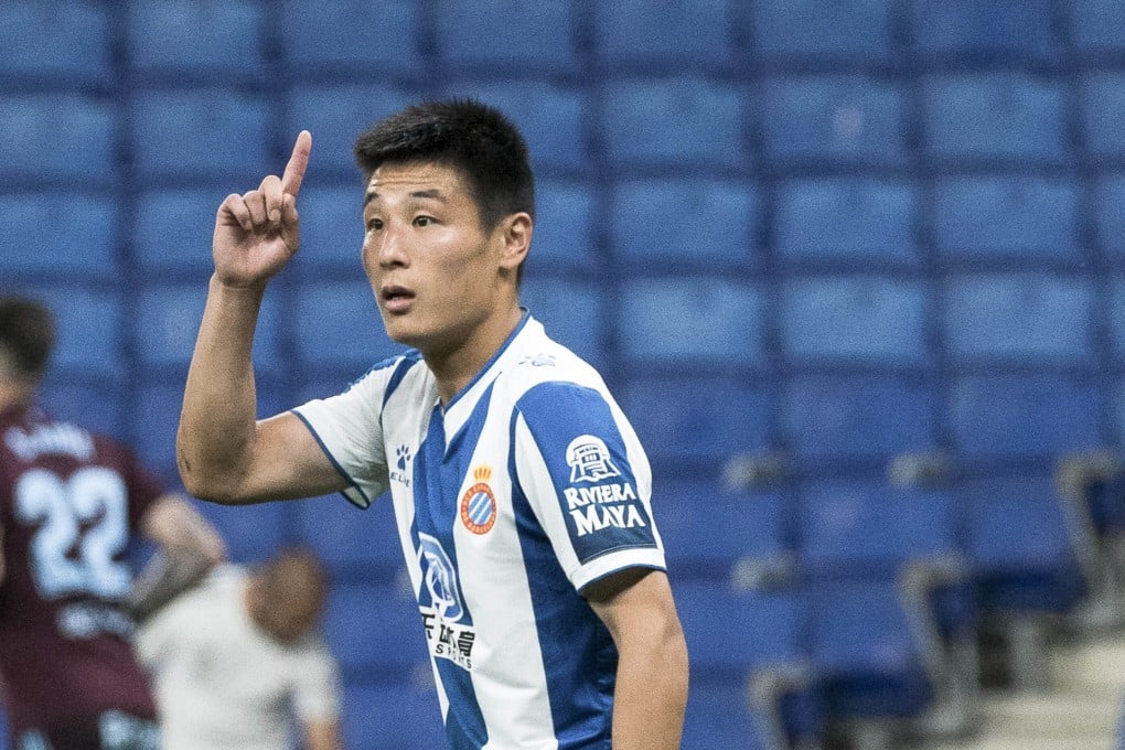 Espanyol’s Wu Lei during their final Spanish La Liga match of the season against RC Celta. Photo: Xinhua