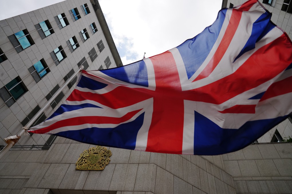 The British flag in front of the British Consulate General in Admiralty, Hong Kong. Photo: Sam Tsang