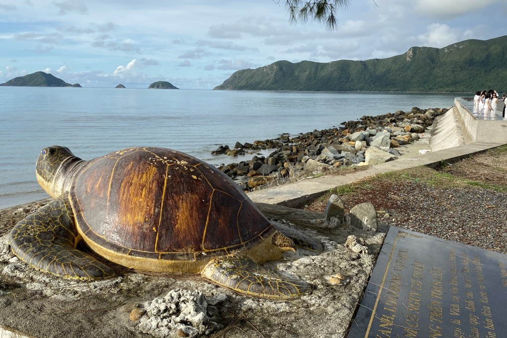 A sea turtle monument on the promenade of Con Son, Con Dao, Vietnam. The archipelago is considered the most abundant sea turtle habitat in Vietnam. Photo: Patrick Scott
