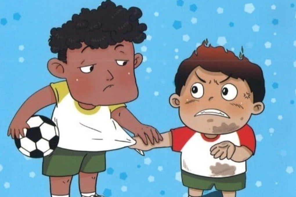 A children’s book that features a bully who is “dark-skinned with a head of oily curls” has been pulled from Singapore’s public libraries. Photo: Facebook