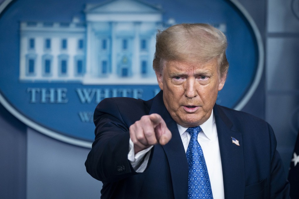 US President Donald Trump speaks during a news conference at the White House on Wednesday. Photo: Bloomberg