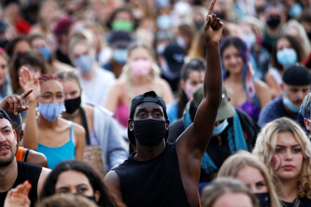 People take part in a Black Lives Matter protest. Photo: Reuters