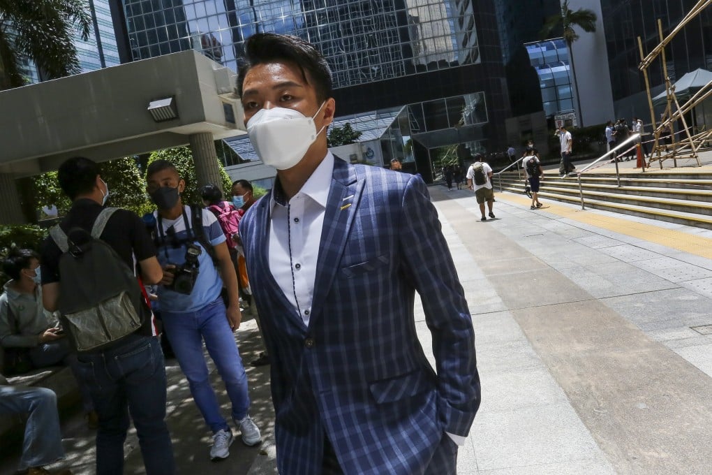 Civil Human Rights Front convenor Jimmy Sham testified at District Court in Wan Chai on Monday, offering his account of the assault that took place in a local restaurant in September. Photo: Jonathan Wong