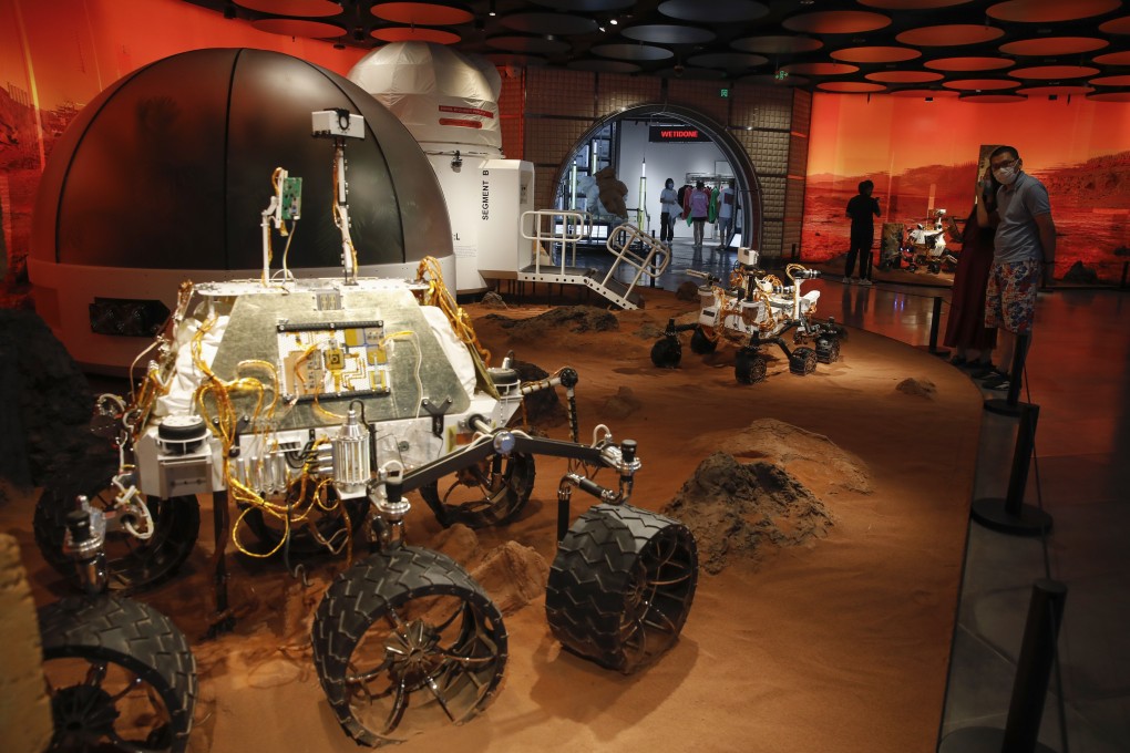 A replica of Mars lander and rovers on display at a shopping mall in Beijing, China, 22 July 2020. China. EPA-EFE
