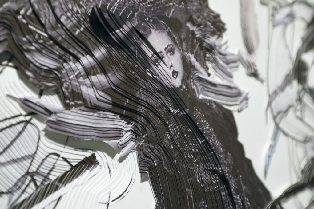 Detail of an art work, Uproar, No. 2, by Lin Shuangpeng at a new exhibition at Today Art Museum in Beijing. Photo: Simon Song