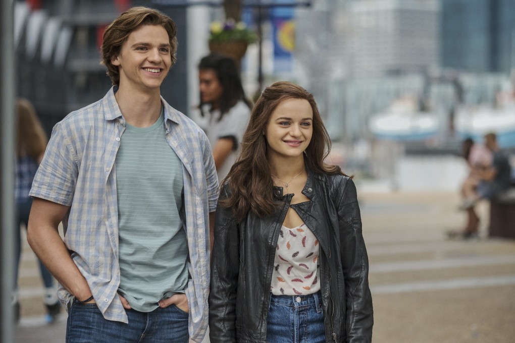 Joel Courtney (left) and Joey King in a still from The Kissing Booth 2. Photo: Marcos Cruz/Netflix via AP